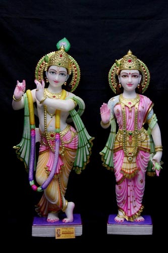 MnM Craft Marble Radha Krishna 4'-0