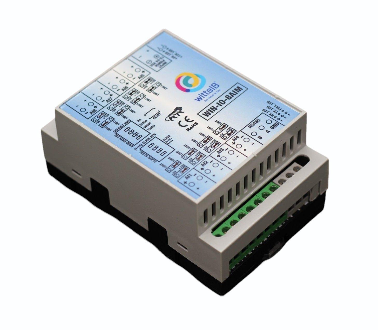 8 Port Analog Input w Modbus RTU RS485|WIN-IO-8AIM-CE