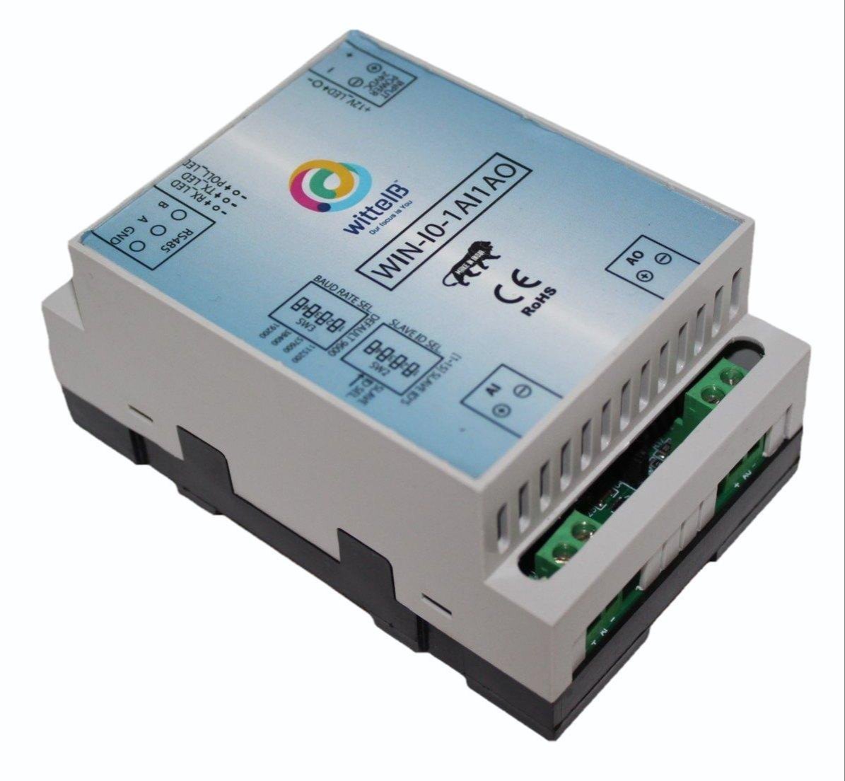 1 Port Analog Input and 1 Port Analog Output with Modbus RTU RS485|WIN-IO-1AI1AOM
