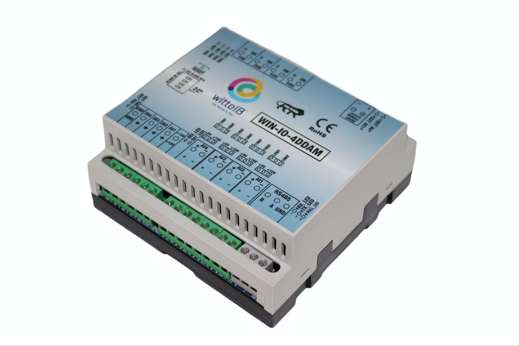 4 Digital, Analog input and 4 Digital output with Modbus RS485|WIN-IO-4DDAI