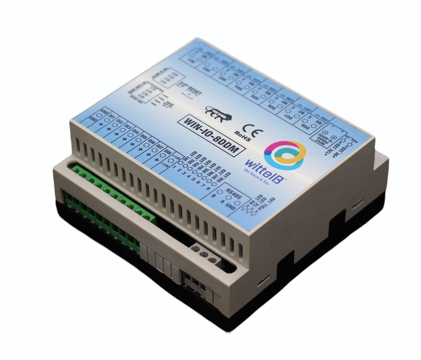 8 Port Digital Input n 8 Port Digital Output w Modbus RTU RS485| WIN-IO-8DDM
