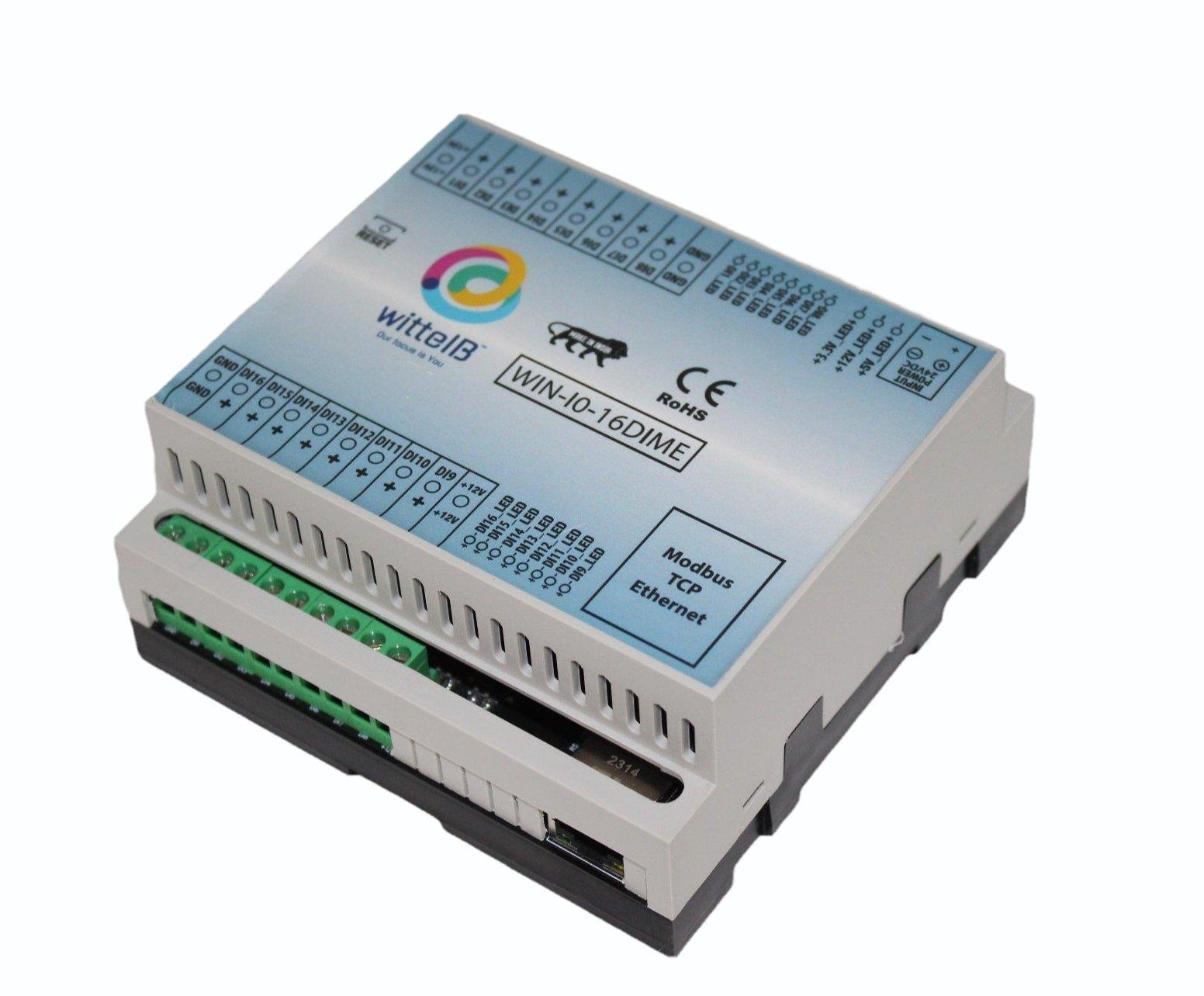 16 Port Digital Input w Modbus TCP Ethernet|WIN-IO-16DIM