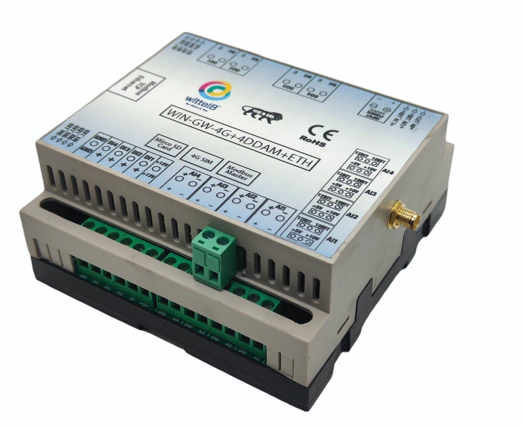 IOT 4G Gateway w IO and Ethernet|WIN-GW-4G-IO-4DDAM