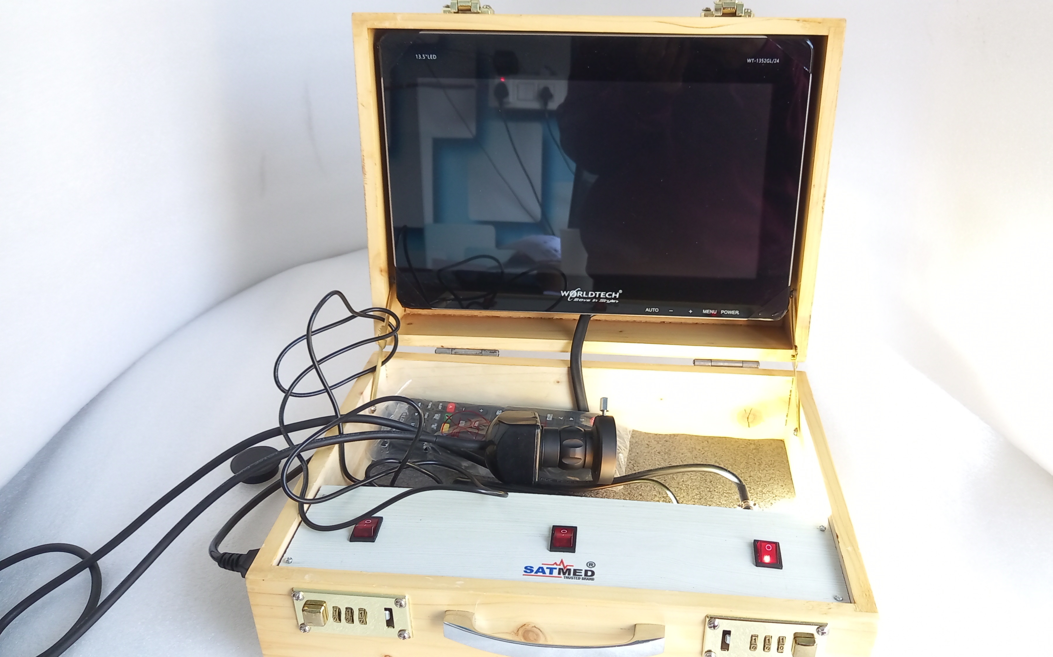 Endoscopy Camera Unit in Wooden Case
