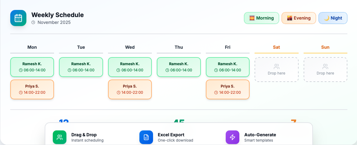 Smart Shift Planner