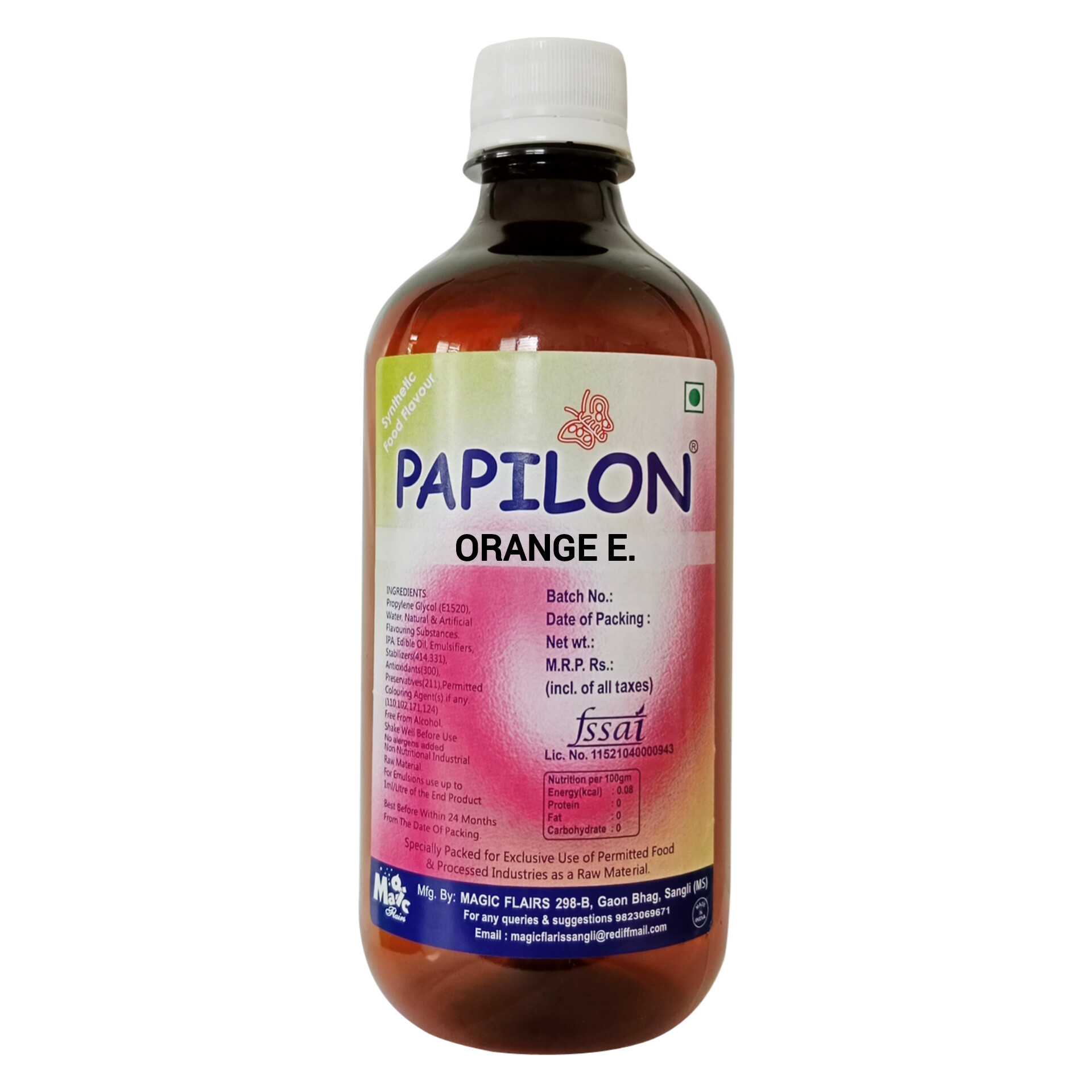 Papilon Food Flavouring Emulsion – Premium Concentrated Emulsion for Ice Candy, Sharbat, Ice Gola & Baking