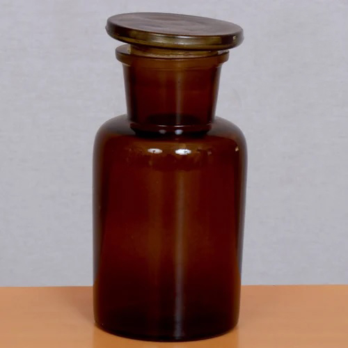 Amber Color Reagent Bottle Wide Mouth with Stopper