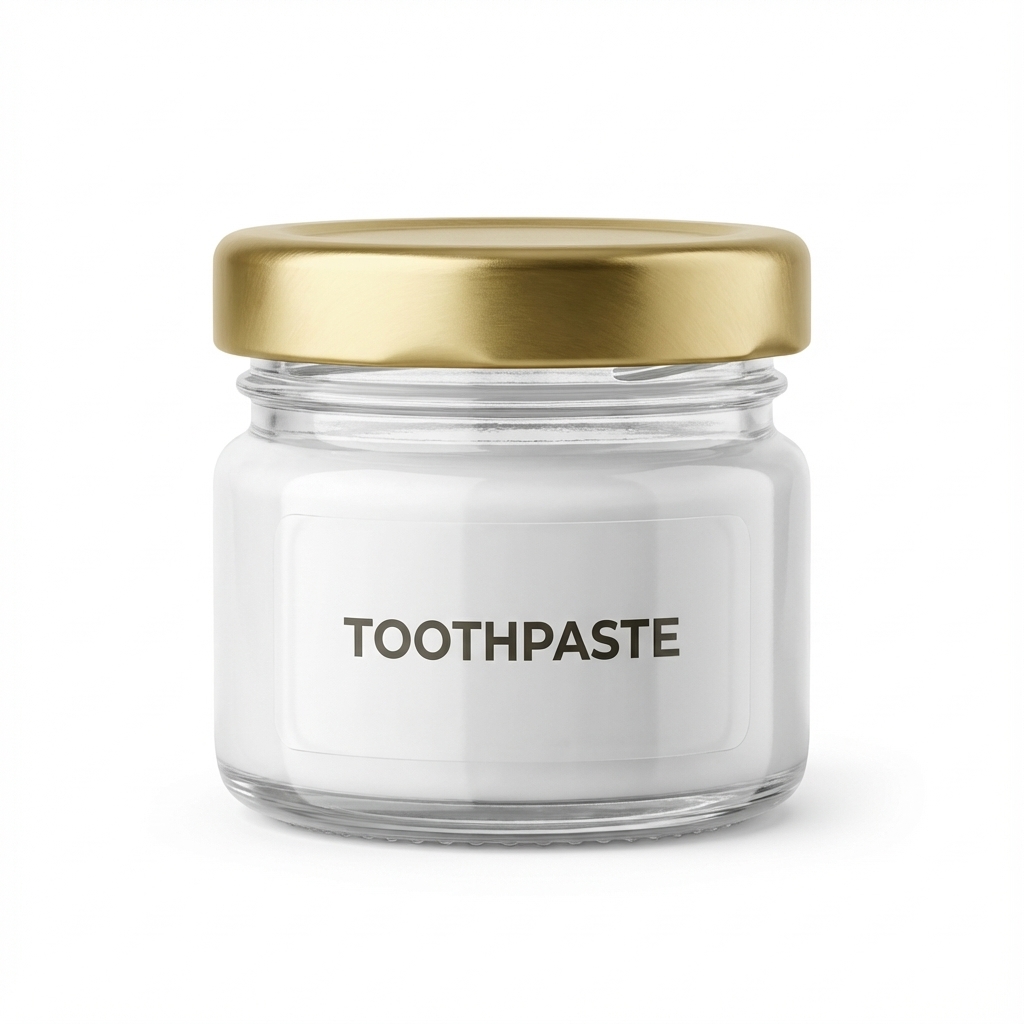 Organic Toothpaste in Glass Jar