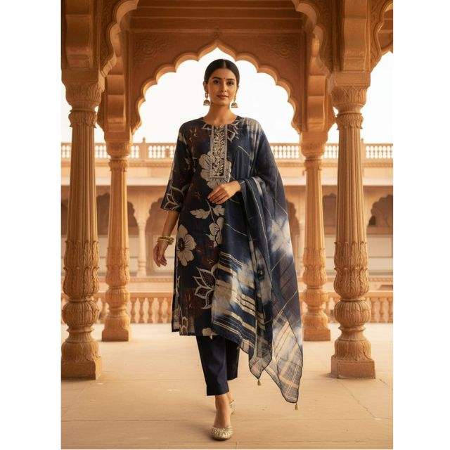 Elegant Vetican Discharge Print suite For Festive Office & Daily Wear Outfit