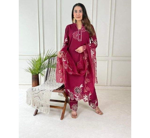 Best Quality Silk Palazzo Suit for Women Ethnic Fashion Outfit with Uses in Wedding Party Festive & Office Wear