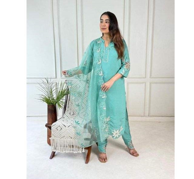 Top-Rated Silk Palazzo Suit for Women Ethnic Fashion Outfit with Uses in Wedding Party Festive & Office Wear