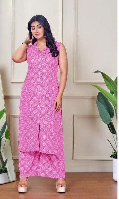 Best quality Cotton Sleeveless Inbox Print Kurti for Women Ethnic Fashion Outfit with Uses in Wedding Party Festive & Office Wear