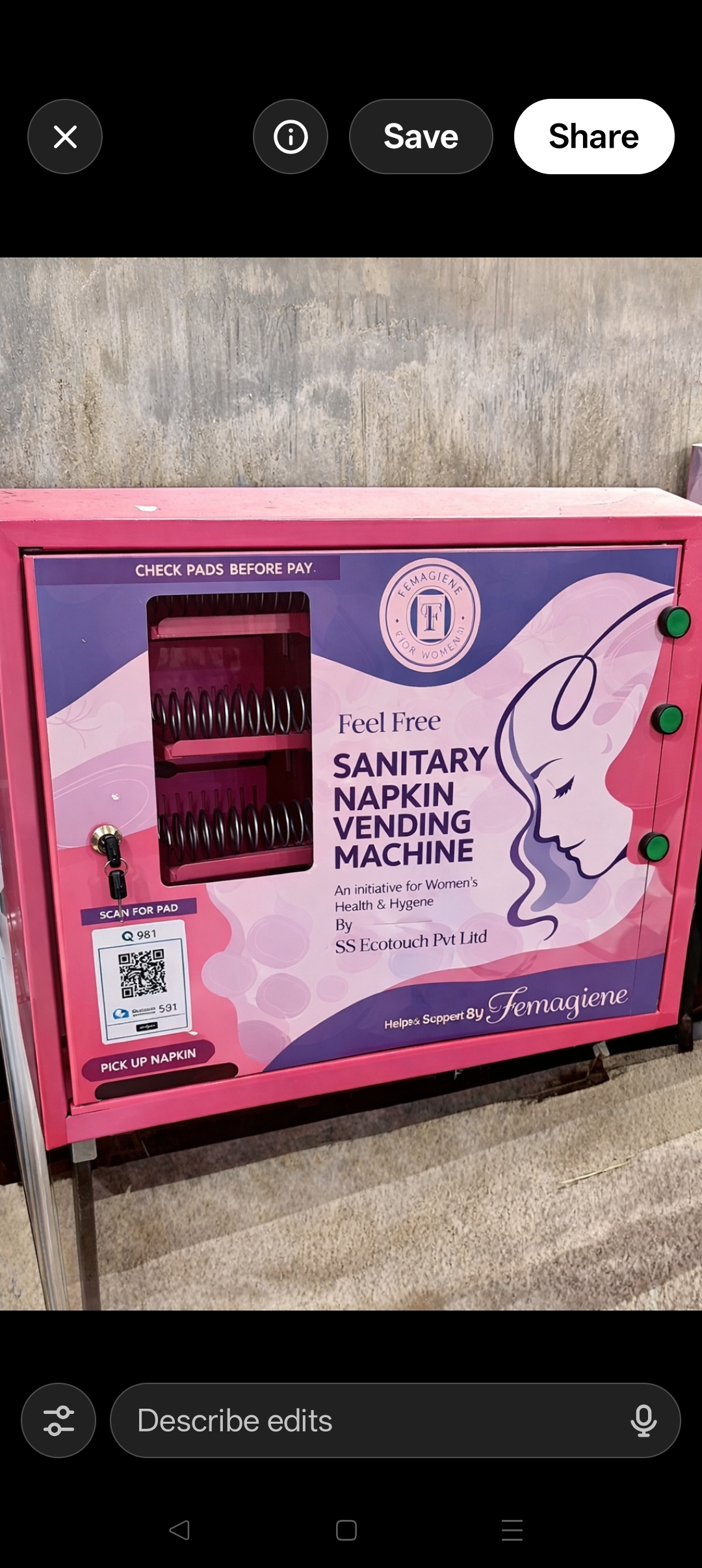 Automatic Sanitary Napkin Vending Machines Capacity- 50 pads
