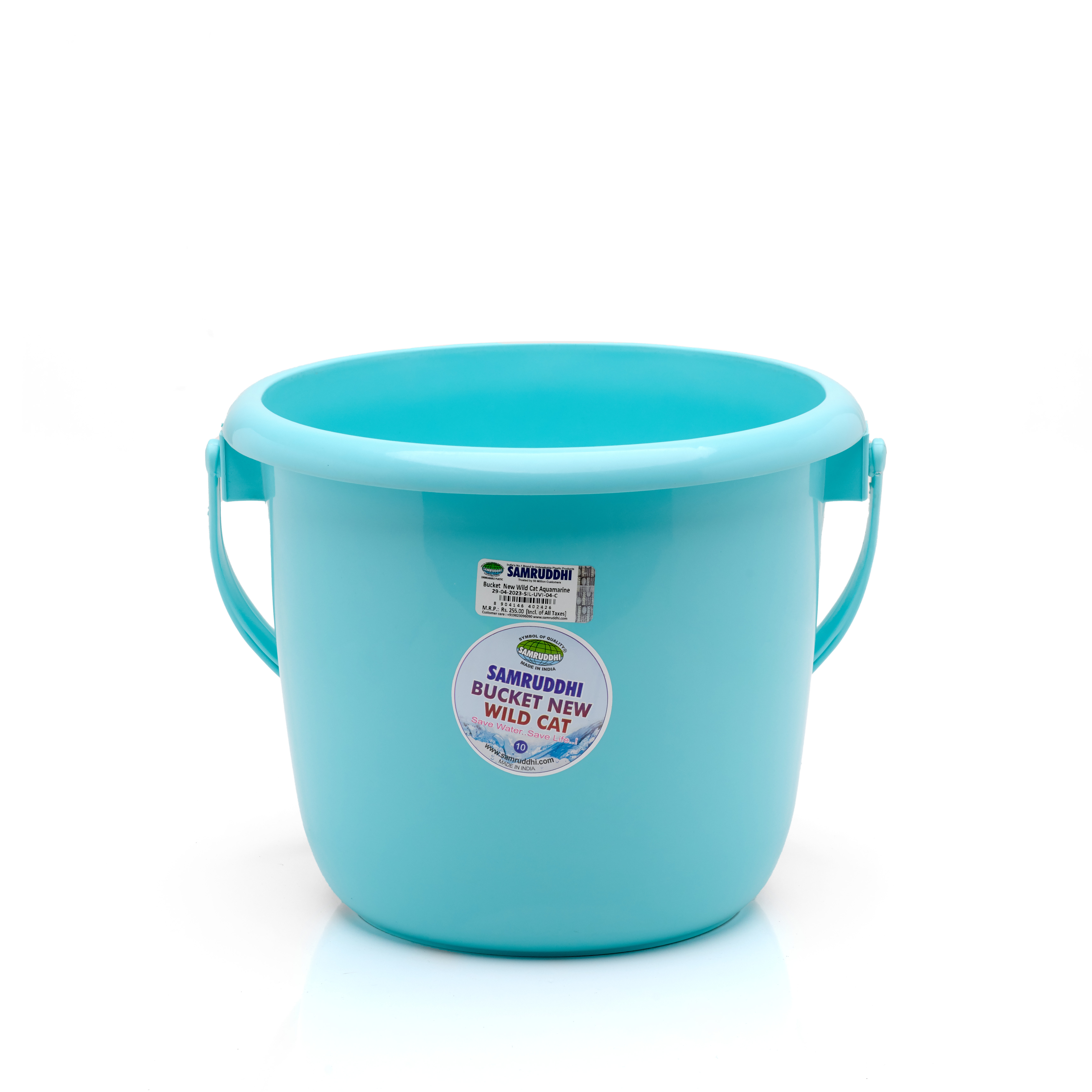 Bucket New Wild Cat | 10 Ltr. |Samruddhi Unbreakable Plastic |Bucket for Home| Dining Room|Bathroom | Bedroom| Kitchen| Living Room| Office-Outdoor-Ga