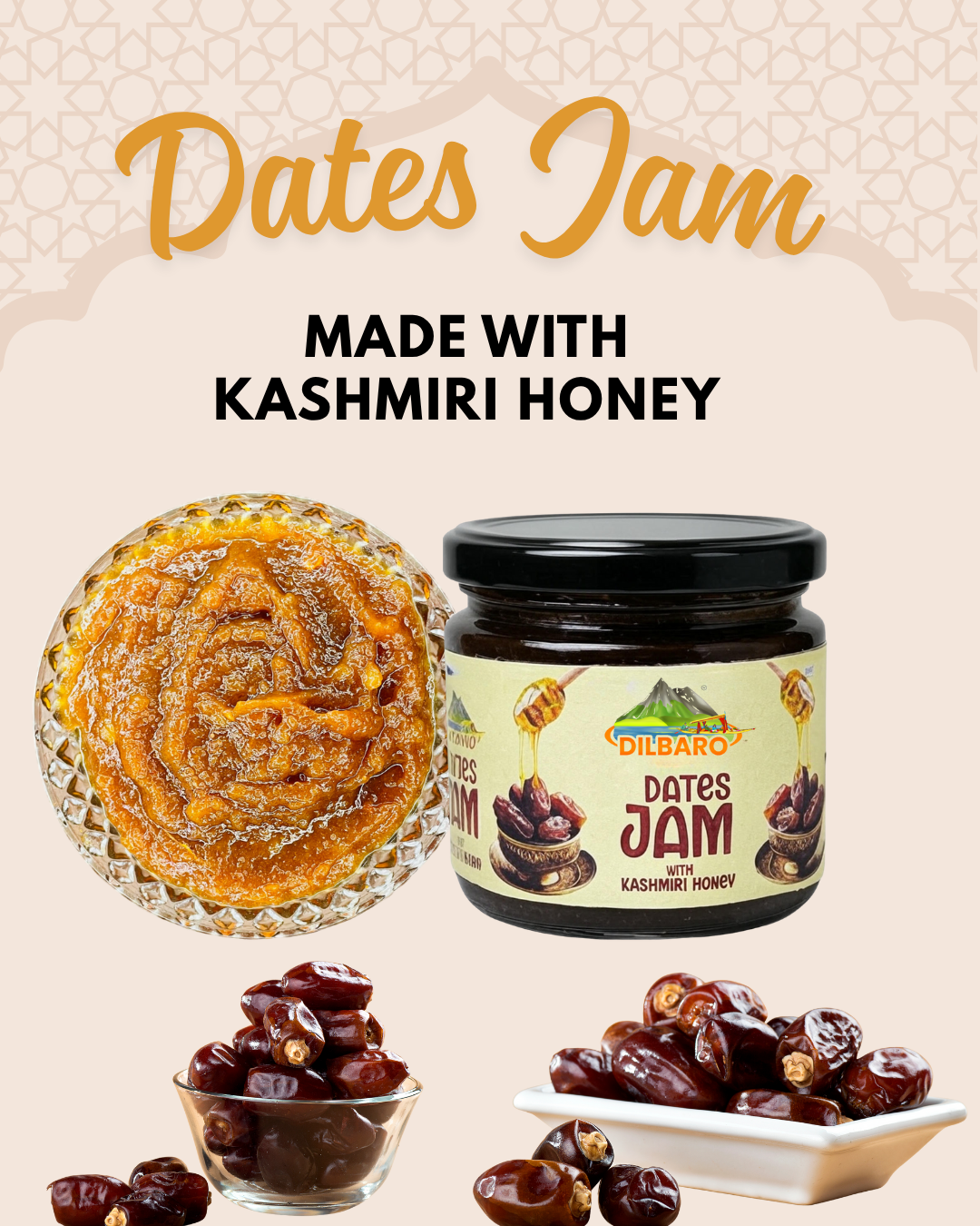 Premium Dates Jam (Date Spread) – No Added Sugar | Bulk Supply | Export Quality