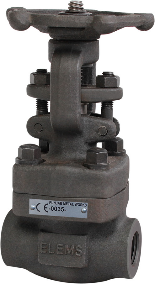 ELEMS Forged Steel Globe Valve Cl-800 Screwed / Socked Weld Ends