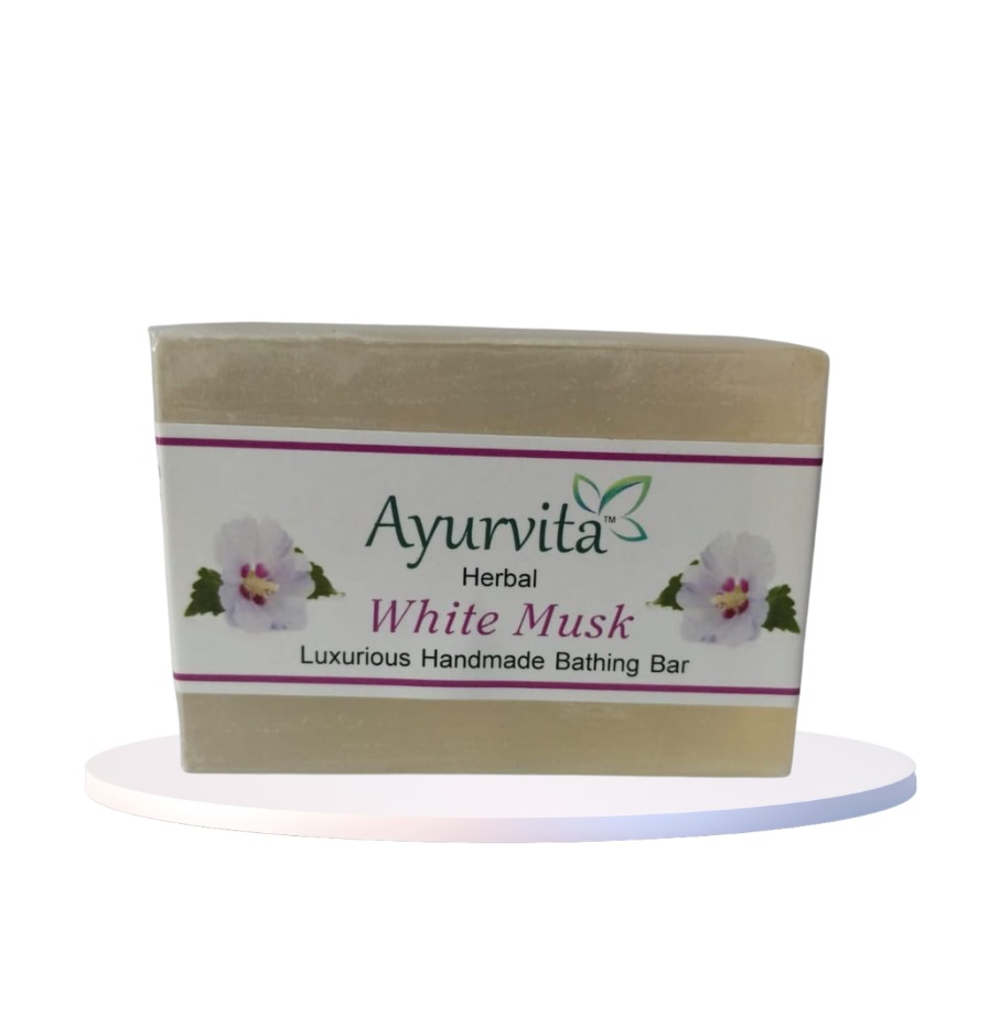 Ayurvita Herbal Handmade Luxurious Bath Soap, White Musk