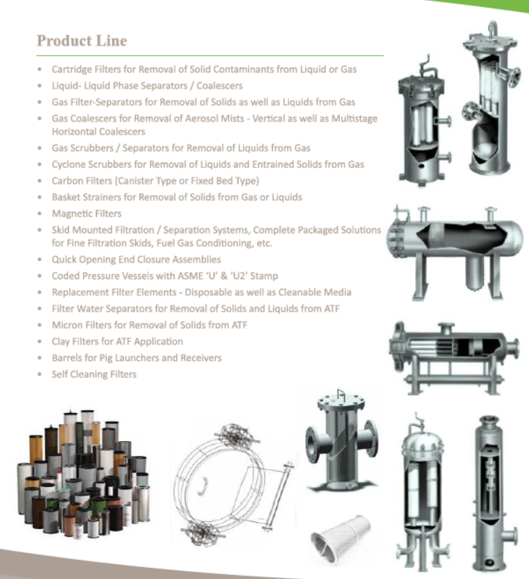 Engineered Filtration and Separation Solutions for Liquid and Gas