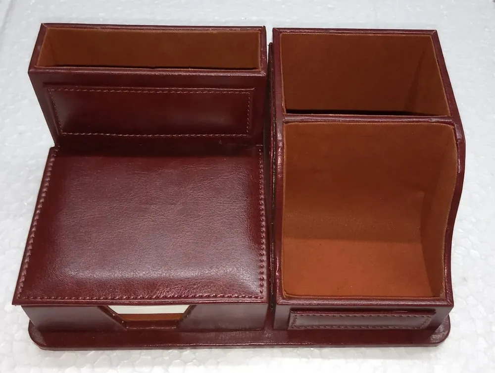 Premium Leather Desk Organizer / Pen Stand