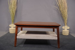 Acacia Wood Coffee Table with Rope Weave