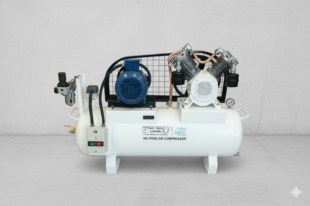 5 HP Tank Mounted Oil-Free Air Compressor