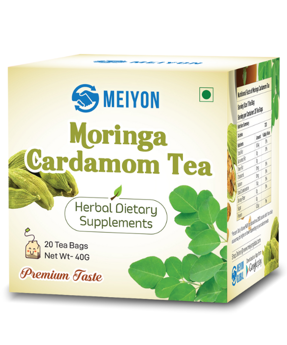 Moringa Cardamom Tea -Rich in Anti-oxidants, Aid in digestion, Improve Heart health, Regulate Blood Sugar Levels, Aid in Digestion