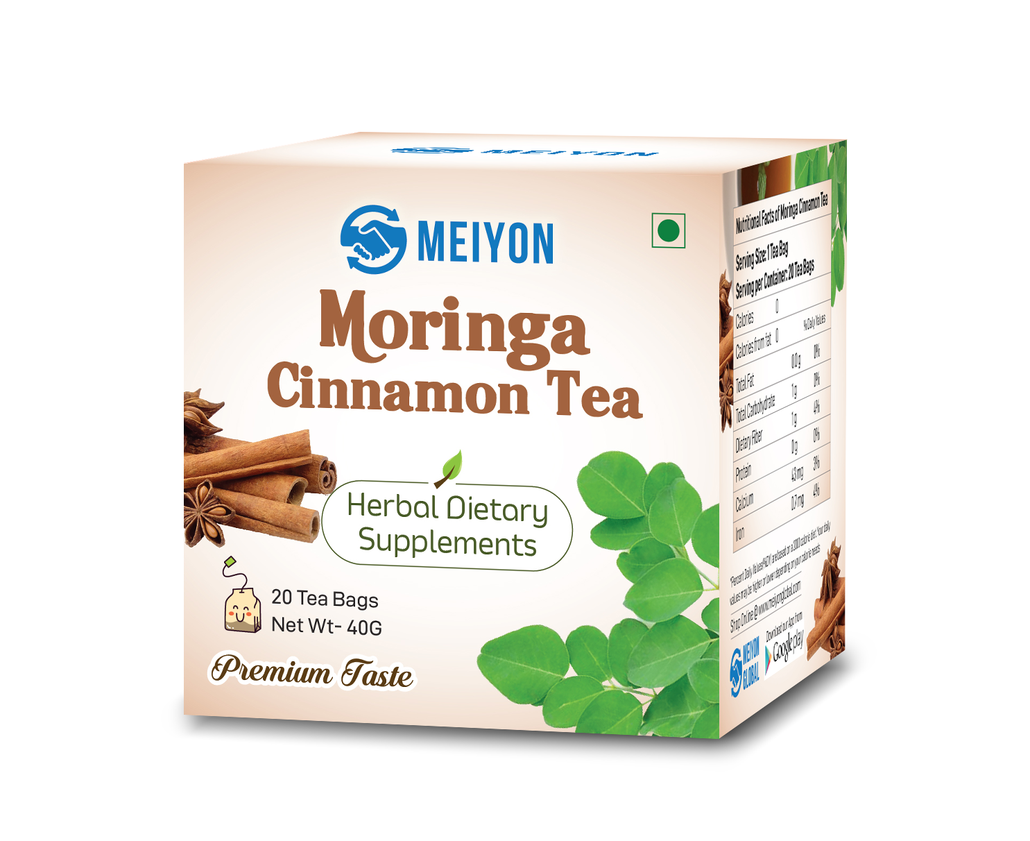 Moringa Cinnamon Tea- Supports weight loss, Rich in Antioxidants, Lowers Blood, Stress Relaxation Drink Circulation