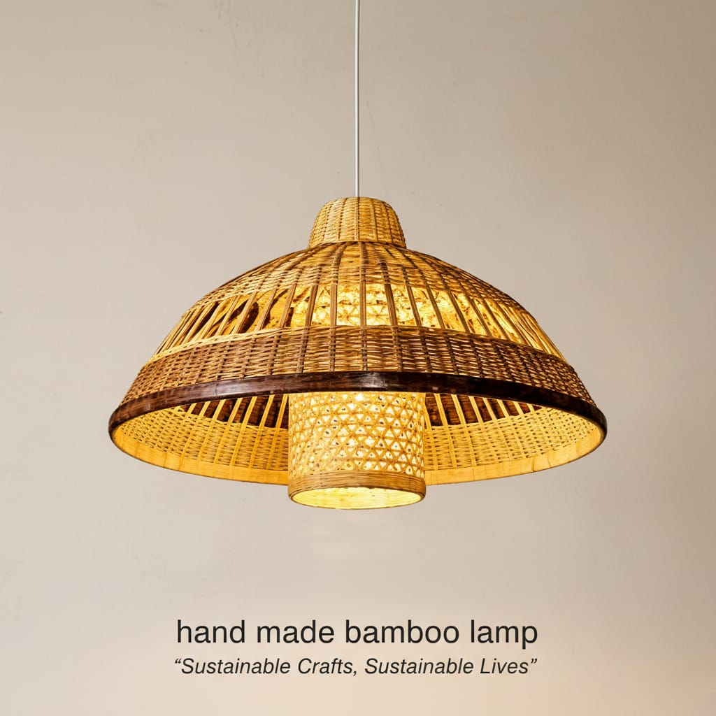 Semi cercular two layer lamp