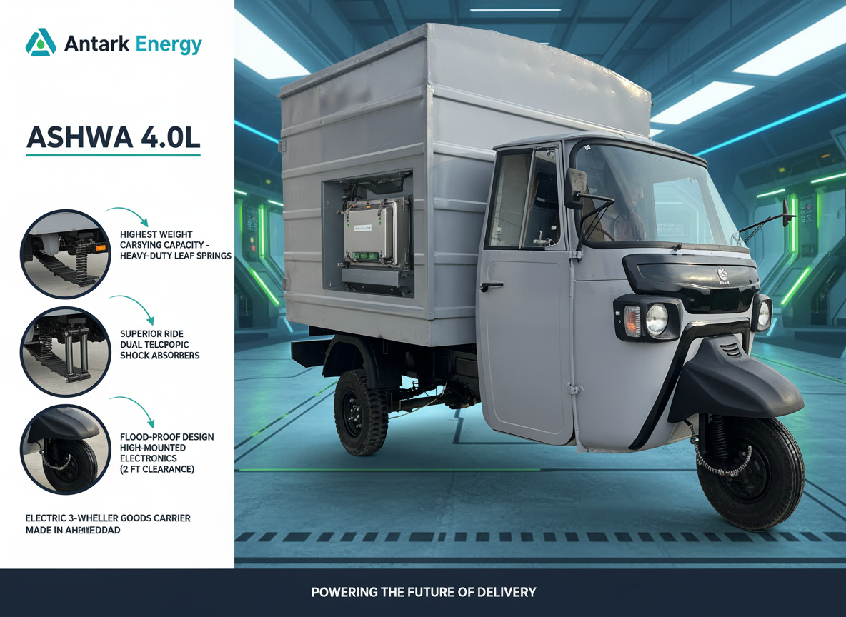 ASHWA 4.0L DELIVERY 3 WHEELER EV CARGO L5