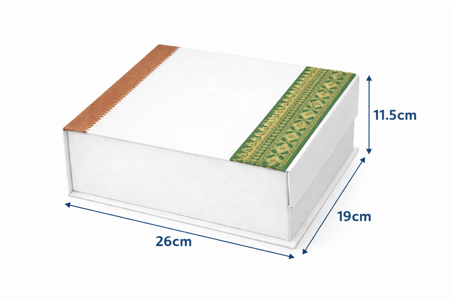 Magnetic Closure Rigid Gift Box (Spacious Inner dimensions 26cm x 18.5cm x 9 cm) – Premium Reusable Packaging Box for Gift Hampers