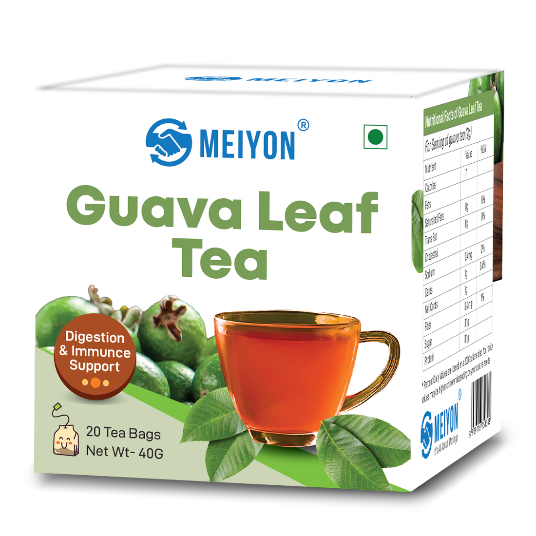 Guava Leaf Tea -Regulate Blood Sugar Levels, Improve Heart health, Reduce Cholestrol Level, Supports weight loss, Boost Immunity