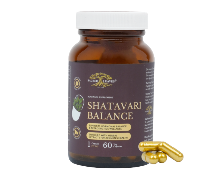 Sacred Leaves Shatavari Balance Capsules (Shatavari, Licorice & Fennel Extracts)