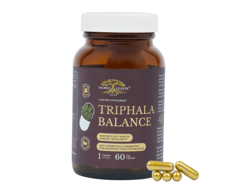 Sacred Leaves Triphala Balance Capsules with Prebiotics & Probiotics
