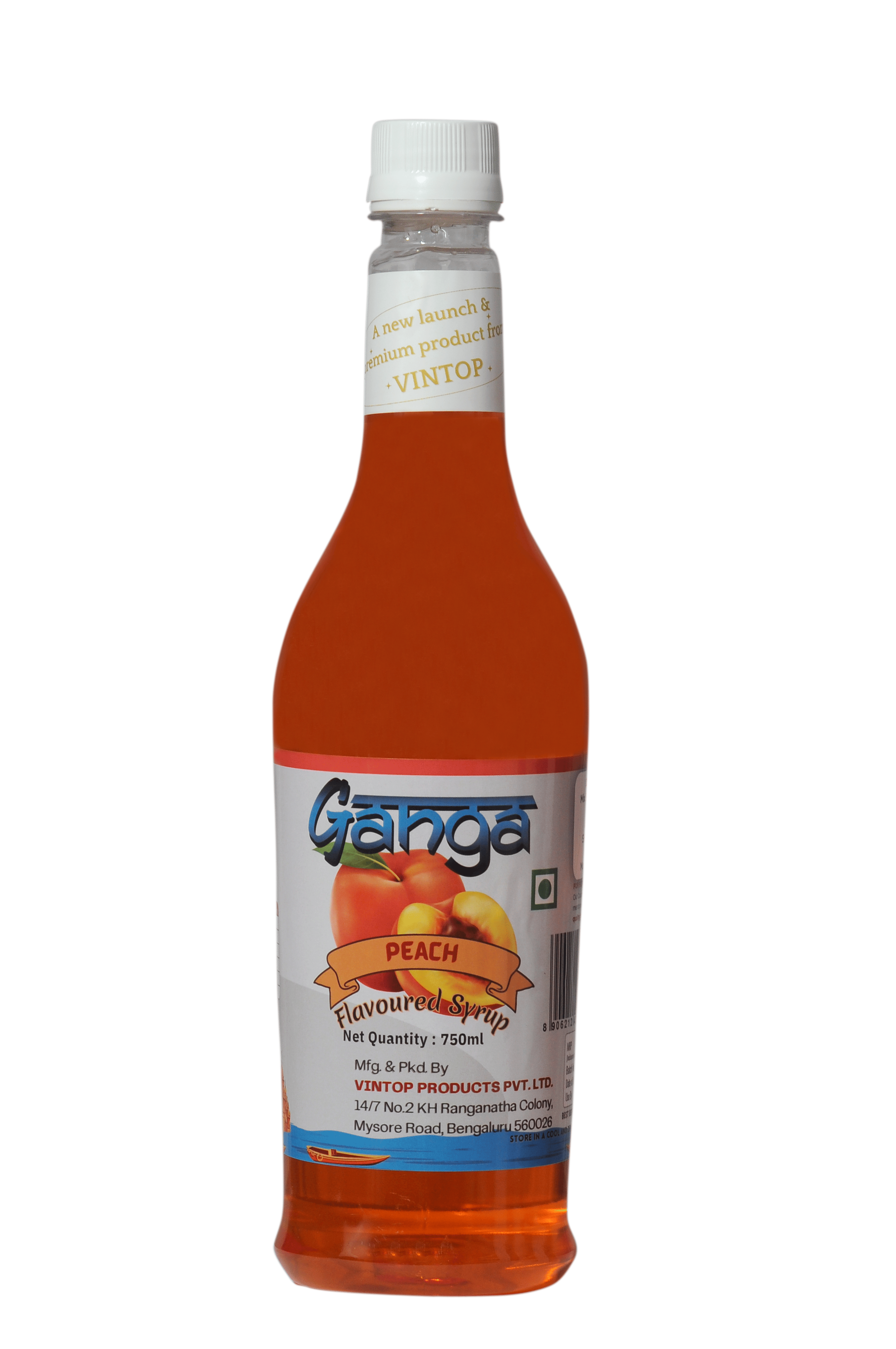 Ganga Peach Flavoured Syrup