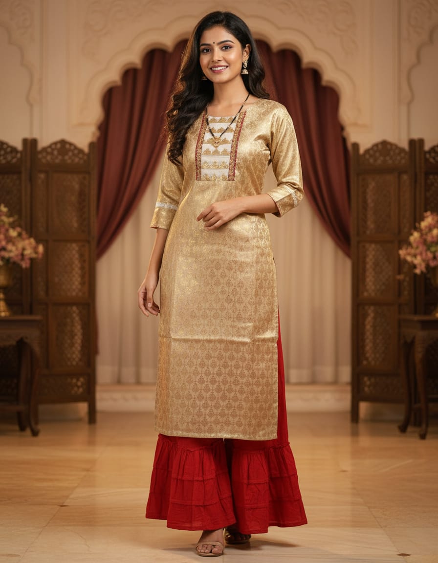 Mayas Traditional Printed Kurthi 