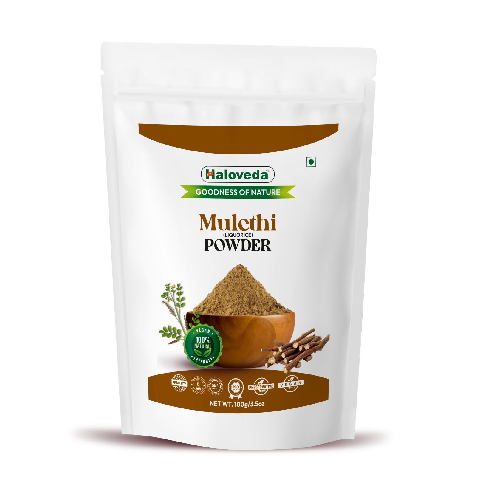 Haloveda Herbal Multani Mitti Powder for Face & Hair | 100% Pure Fuller’s Earth | Oil Control, Acne Care & Skin Brightening | Natural Face Pack & Hair