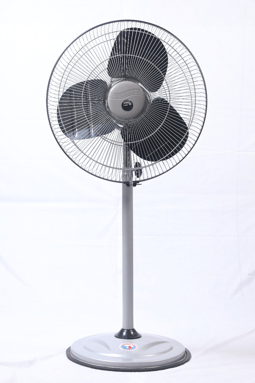 Pooja Pedestal Hurricane Fan - Silver Grey