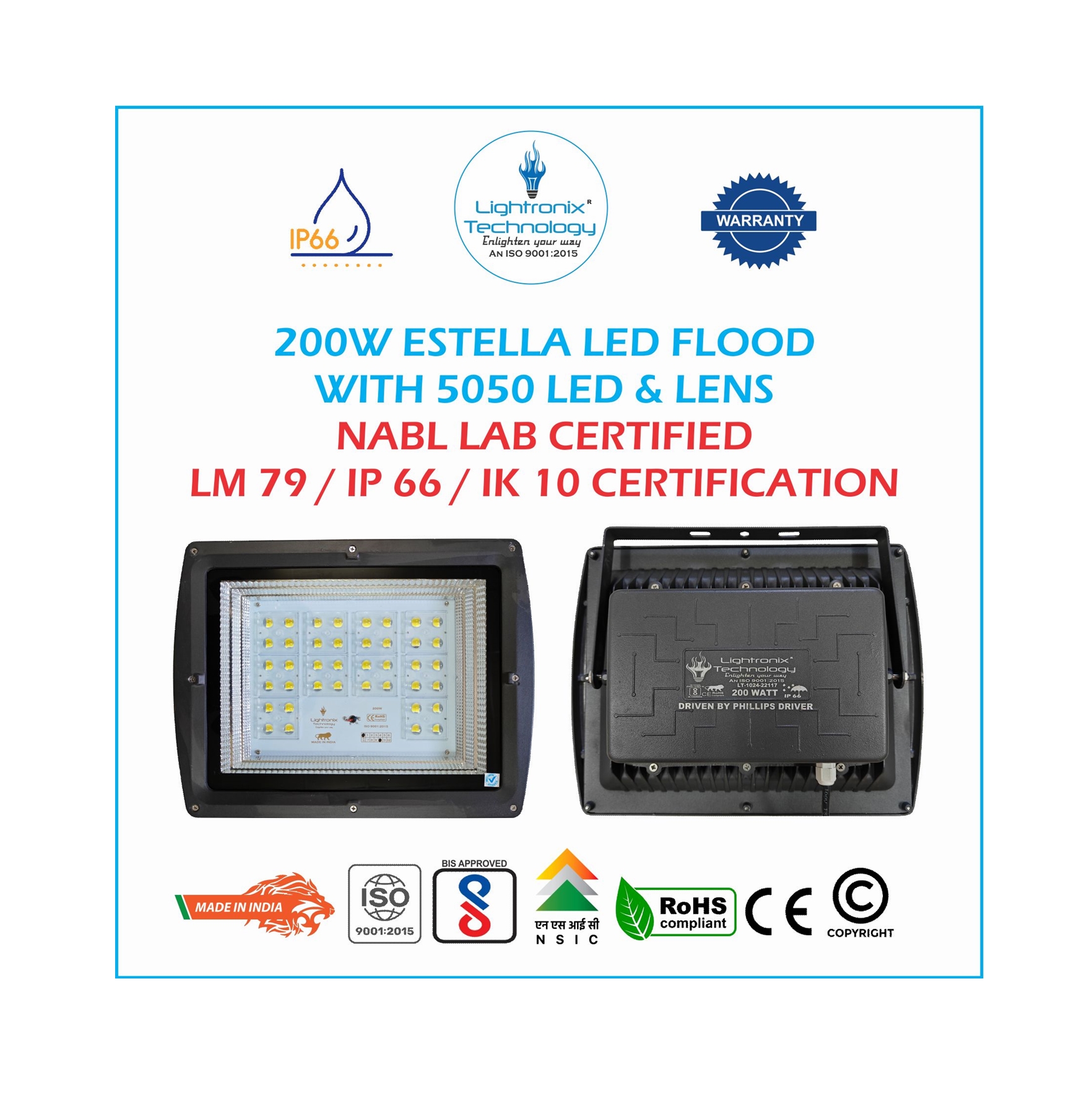 200W ESTELLA LED FLOOD LIGHT WITH PHILIPS DRIVERS