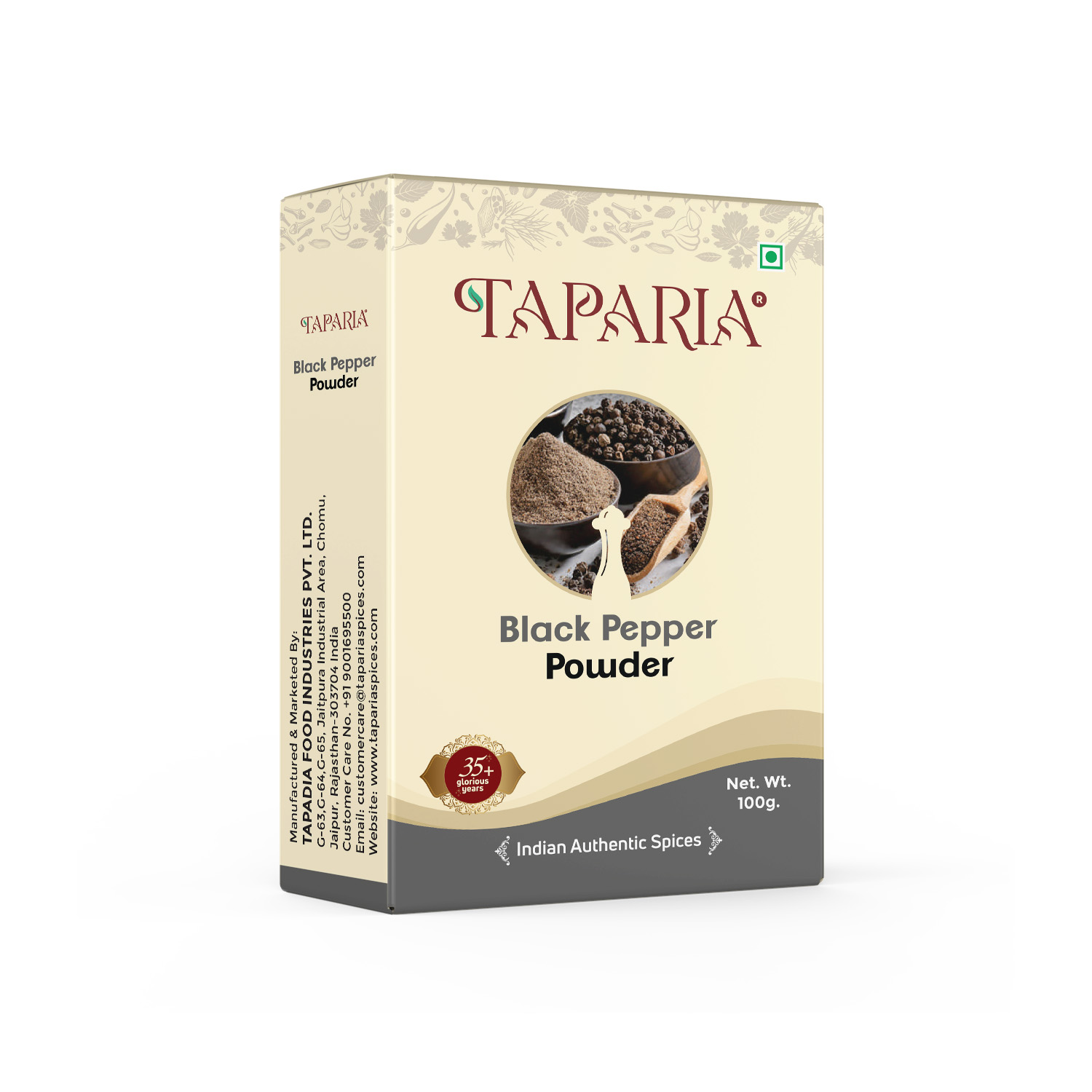 100g Taparia Black Pepper Powder