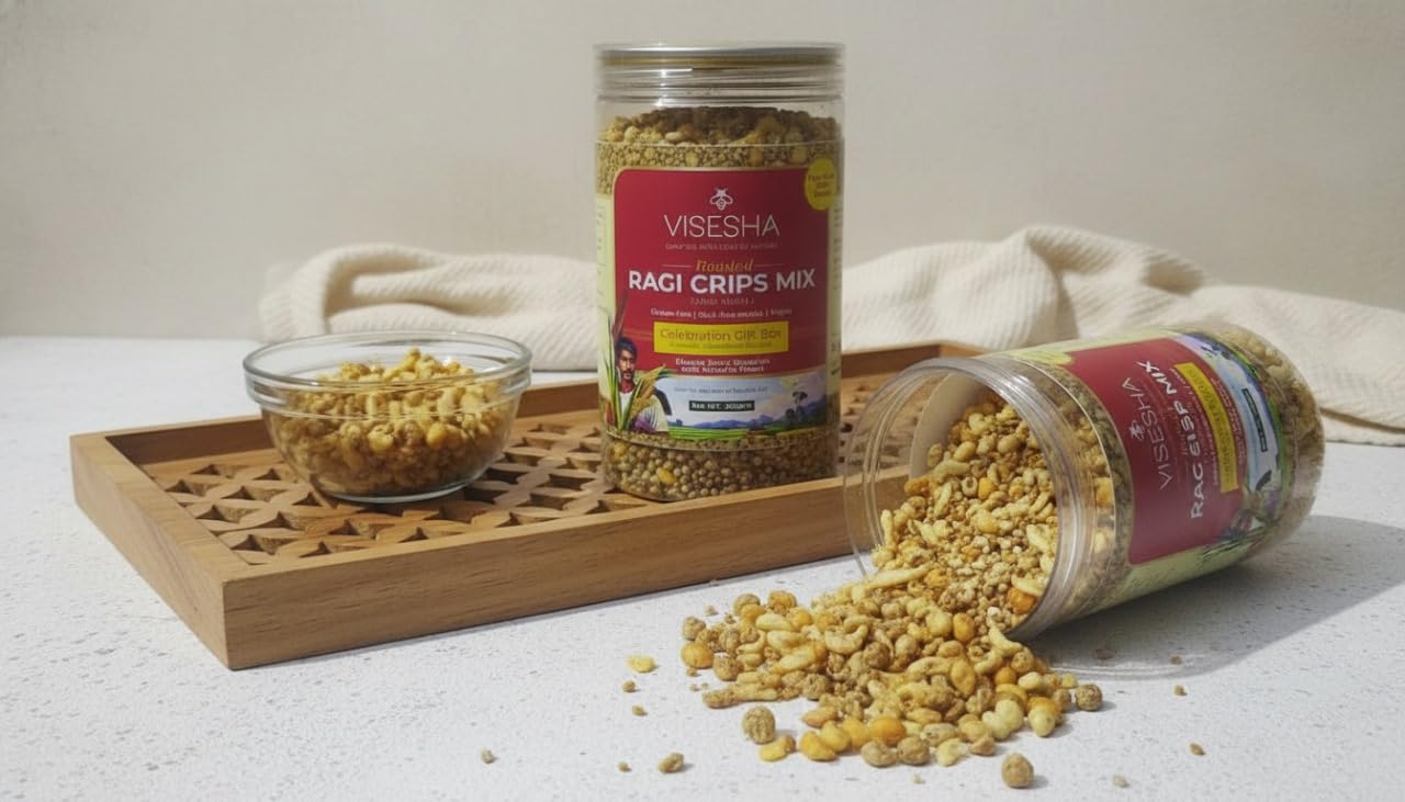Roasted Ragi Crisps Mix Flakes 200g