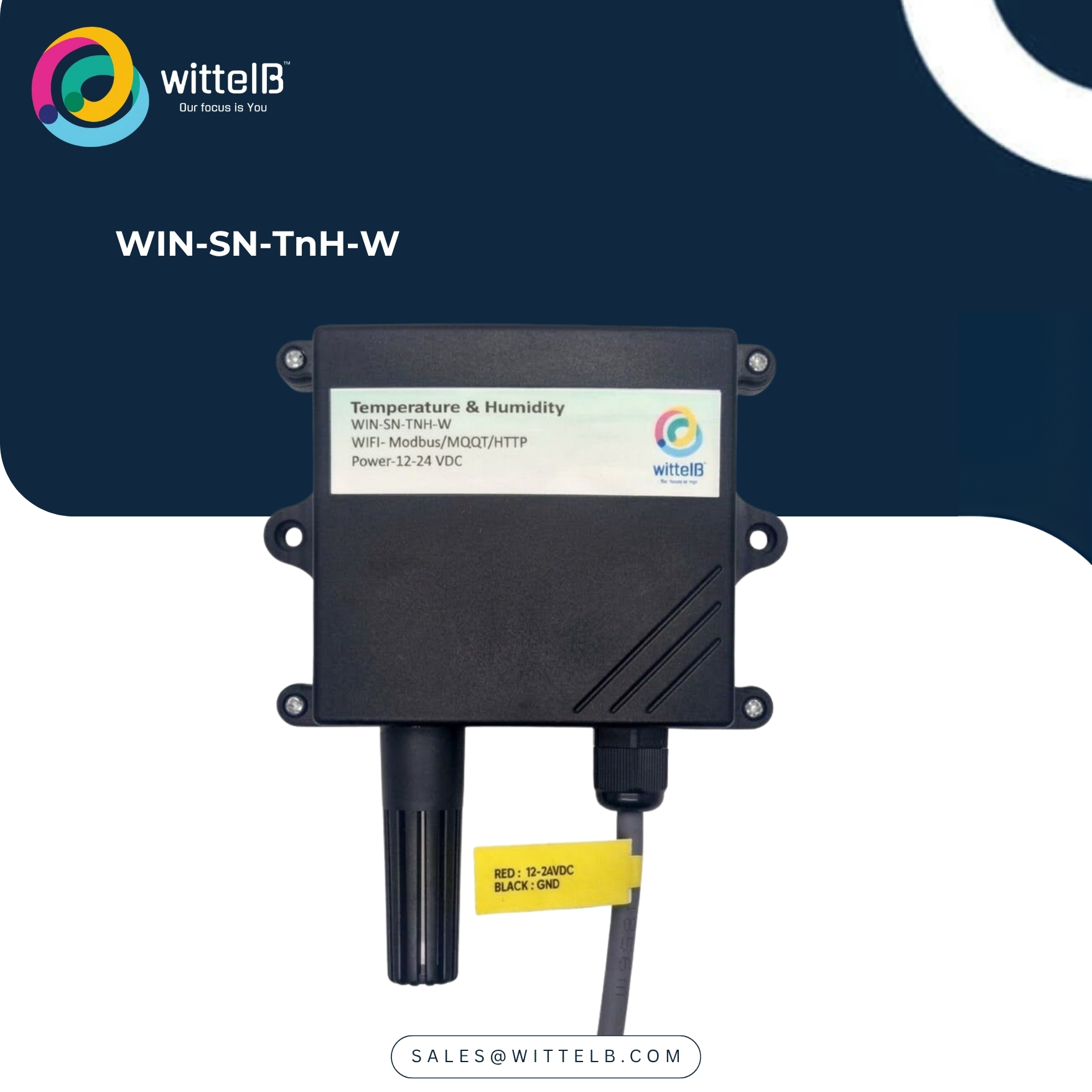 WiFi based Temperature n Humidity Sensor WIN-SN-TnH-W