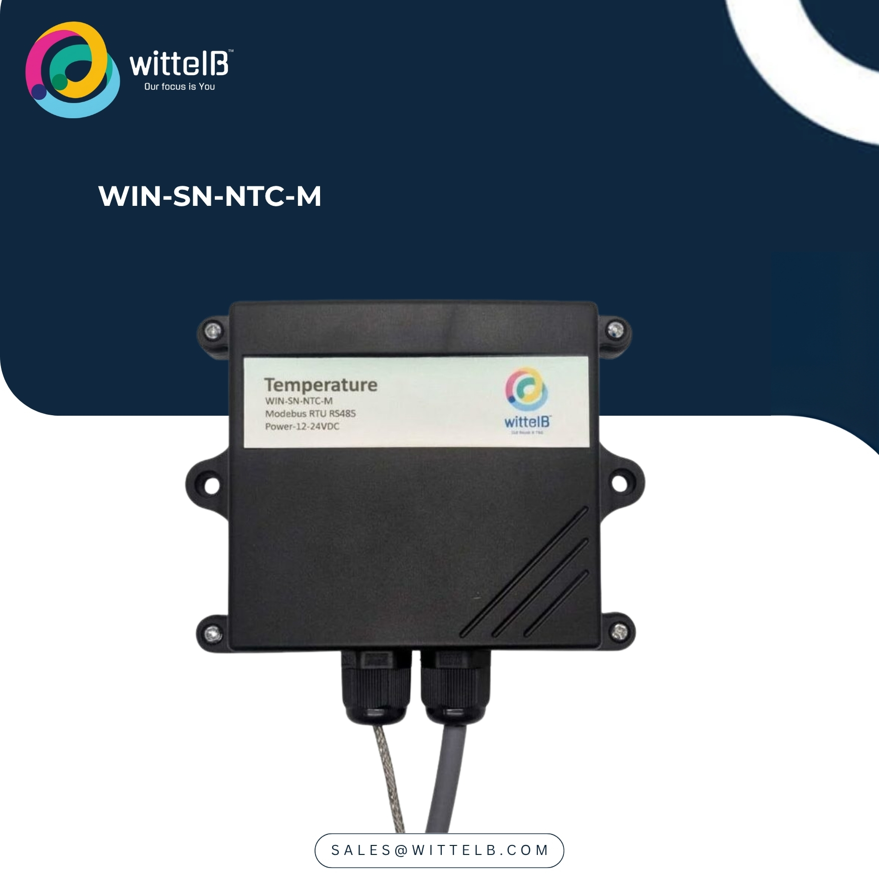 NTC based Temperature sensor w Modbus WIN-SN-NTC-M