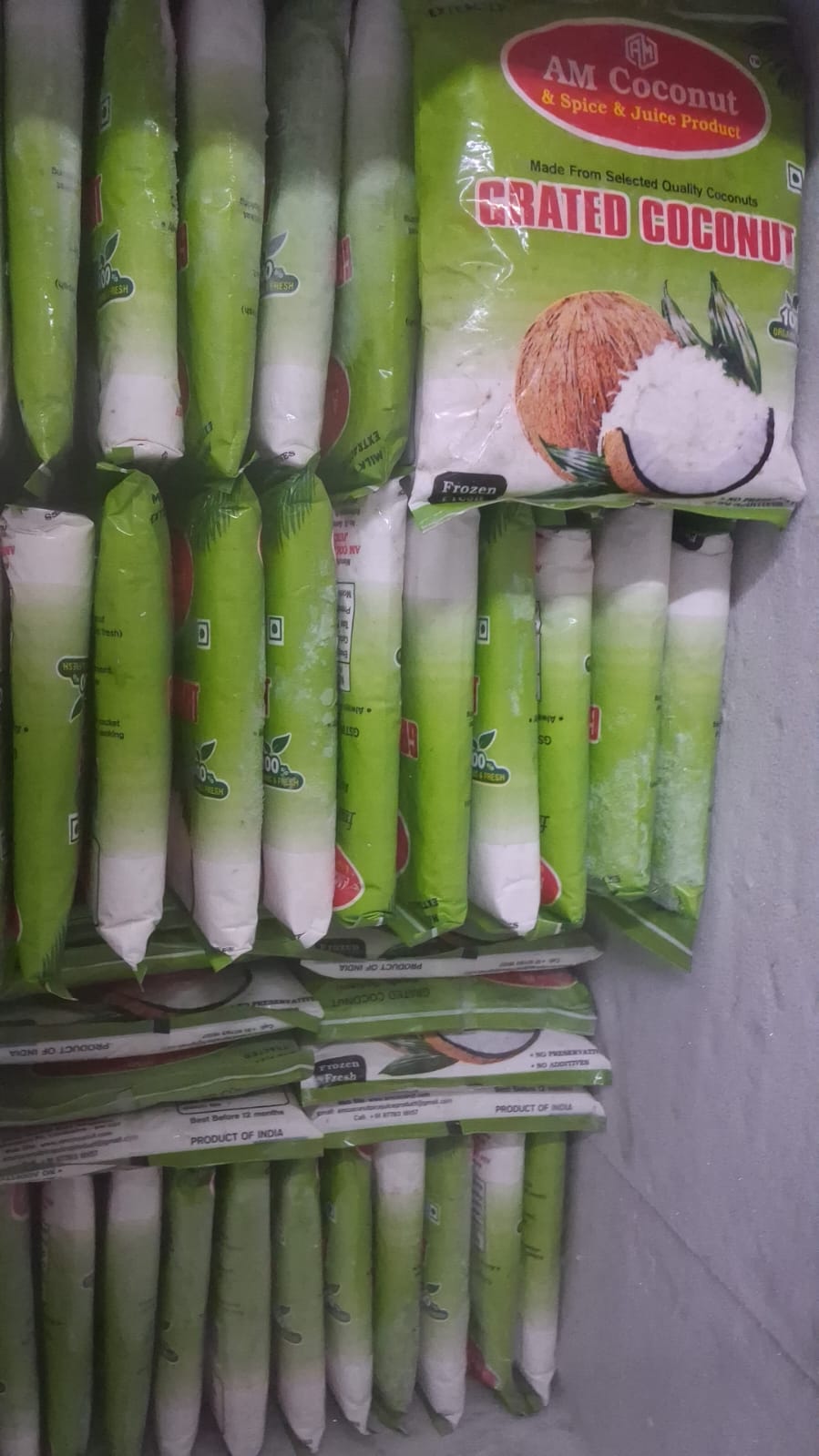 AM Fresh Grated Coconut Frozen 