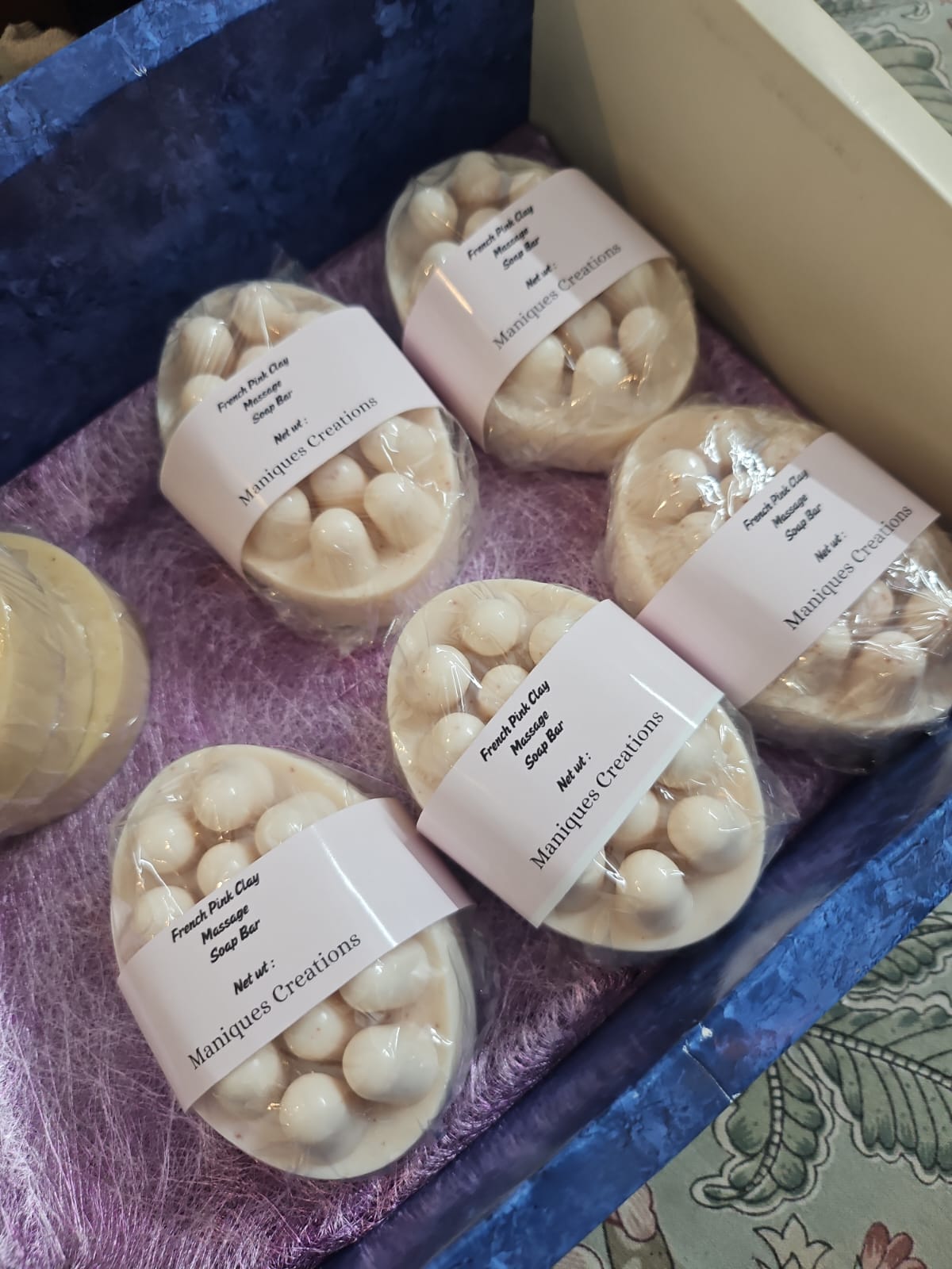 French Pink Clay Massage Soap Bar