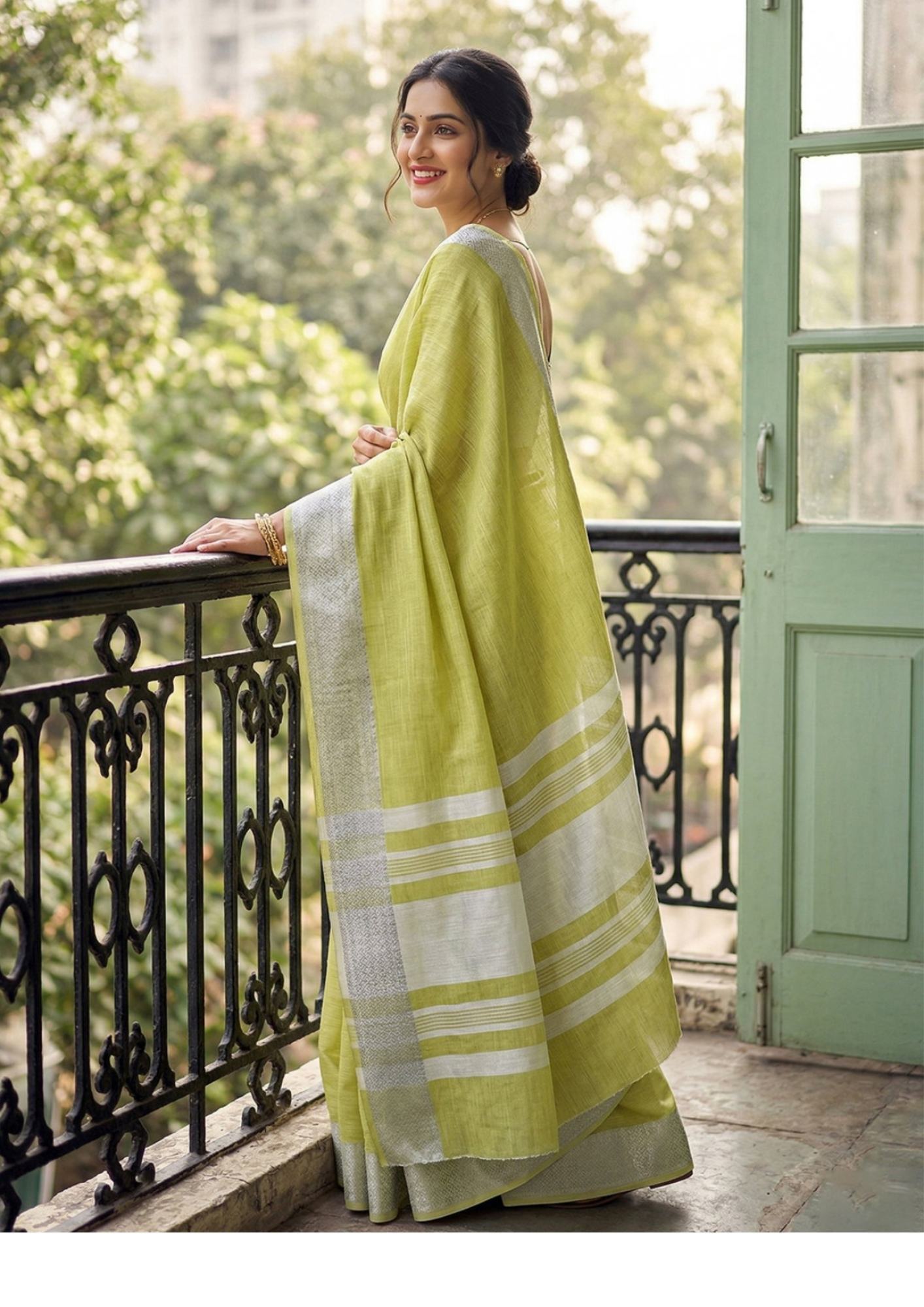  Linen Cotton Fancy Saree