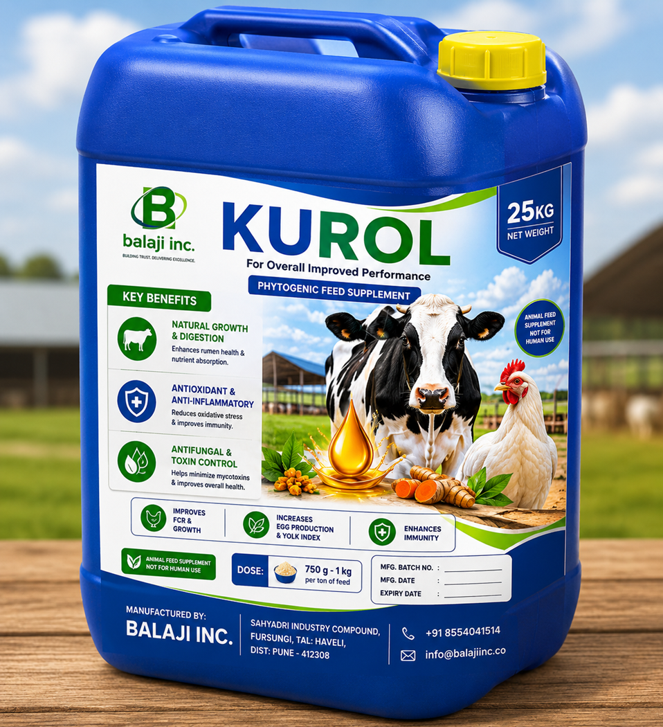 Kurol 25kg - Curcumin Turmeric Oil for Poultry Immunity, Gut Health & Performance