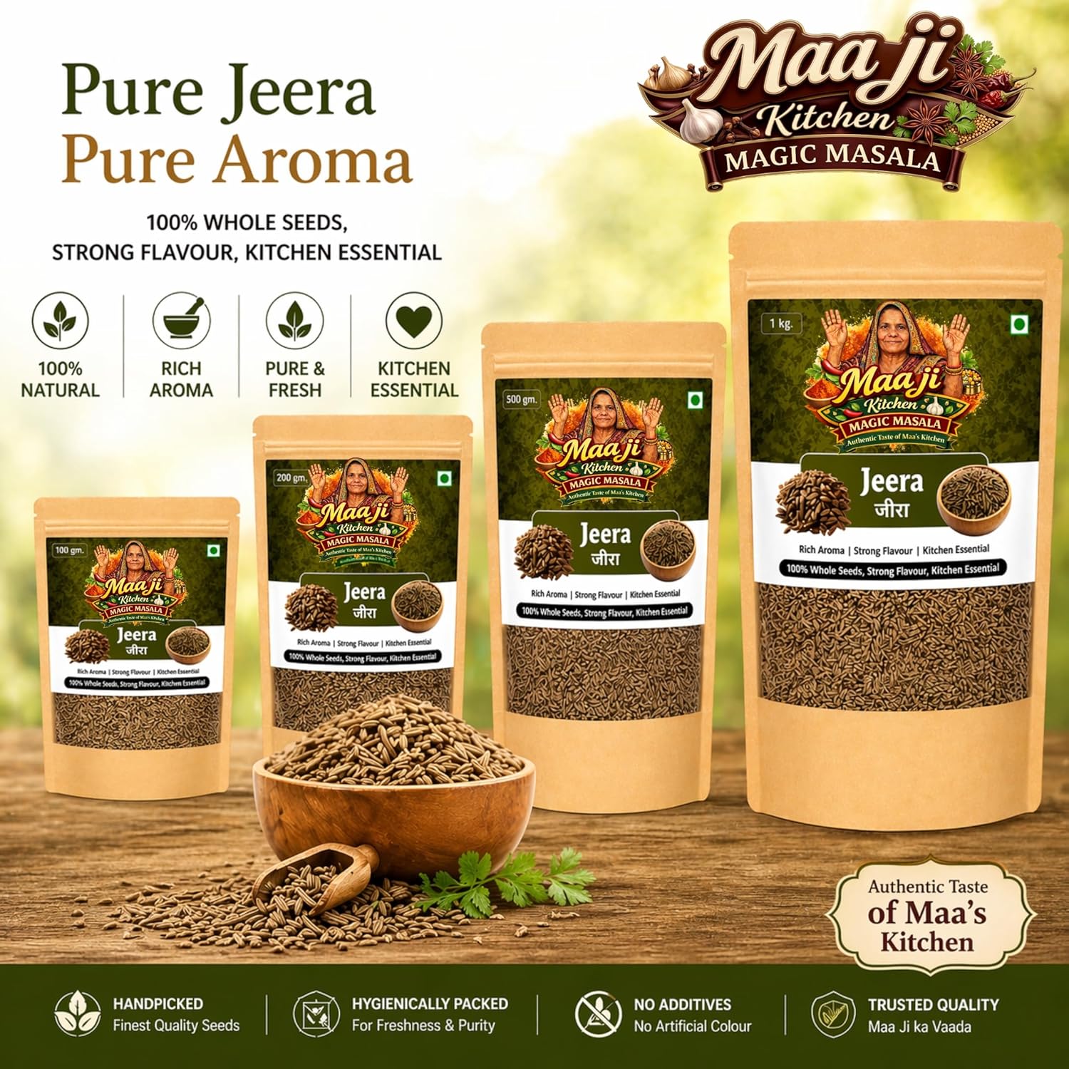 Maa Ji Kitchen Premium Jeera (Cumin Seeds) 100g