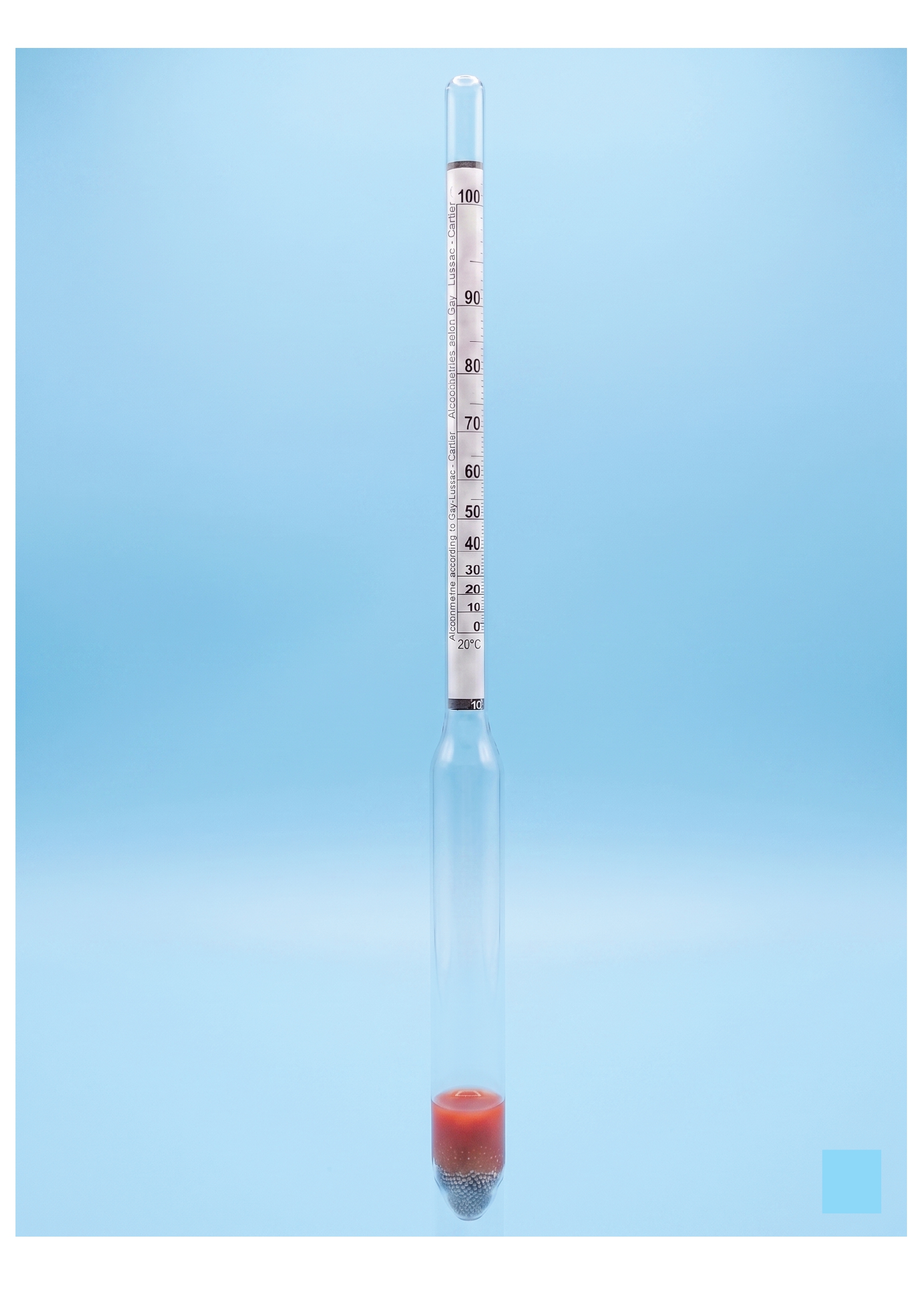 Glass Alcoholometers 0 - 100 %