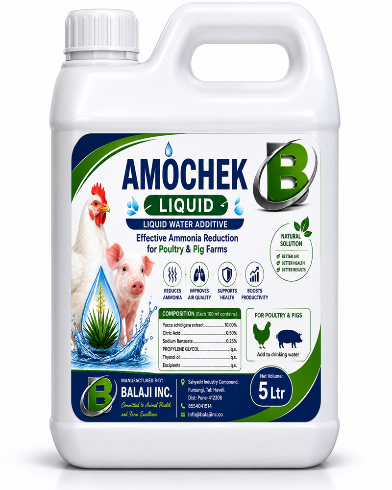 AMOCHEK LIQUID – Ammonia binder herbal feed supplement