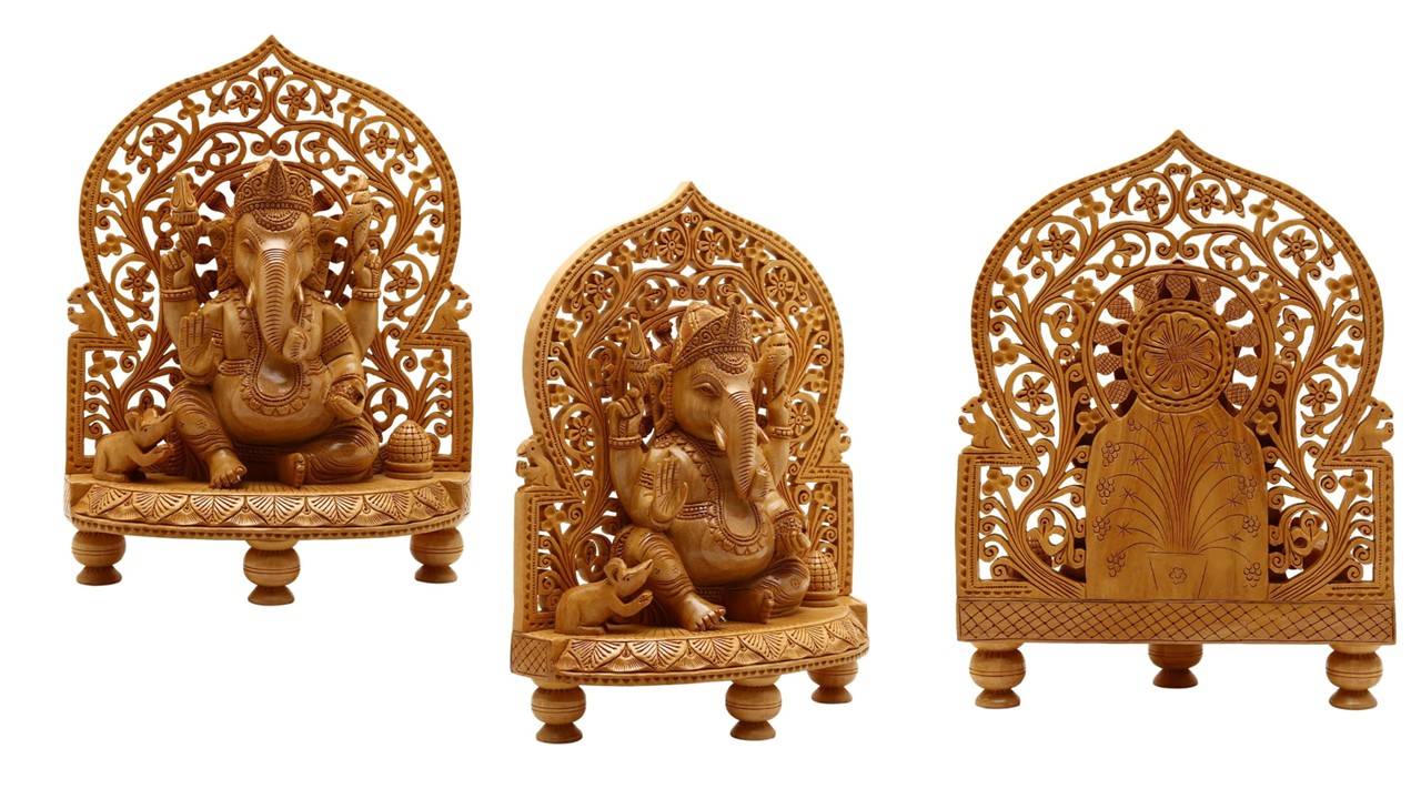 Handcrafted Wooden Lord Ganesha